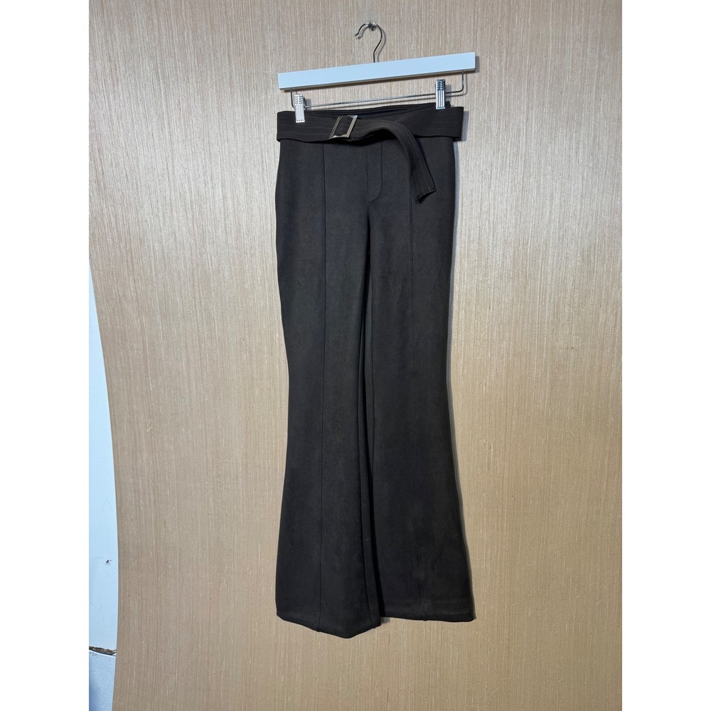 SPANX Brown Boot Cut Belted Ponte Pants